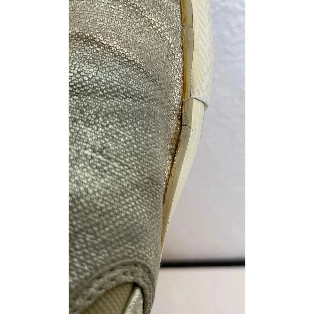Burberry Cndonqingus Metallic Light Gold Speckle Slip On Shoes Womens 38 EU/8 US